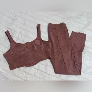 Iris Basic Women's Dusty Rose Leggings Set